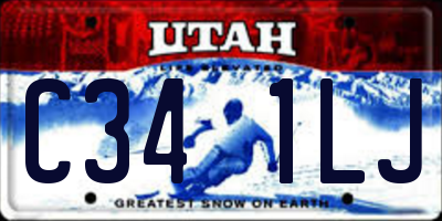 UT license plate C341LJ