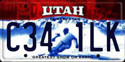 UT license plate C341LK