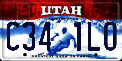 UT license plate C341LO