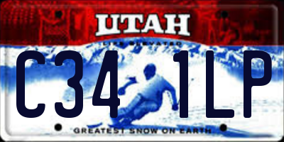UT license plate C341LP