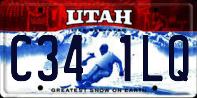 UT license plate C341LQ