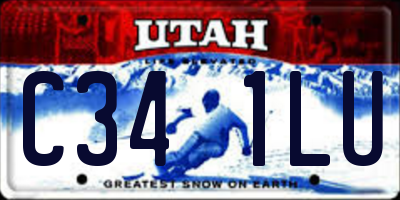 UT license plate C341LU
