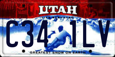 UT license plate C341LV