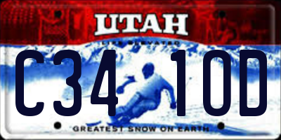 UT license plate C341OD