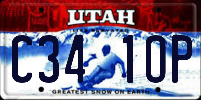 UT license plate C341OP