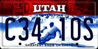 UT license plate C341OS