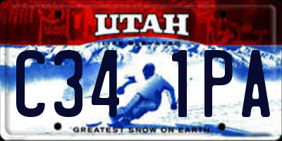 UT license plate C341PA