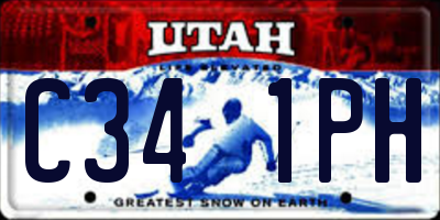 UT license plate C341PH