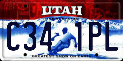UT license plate C341PL