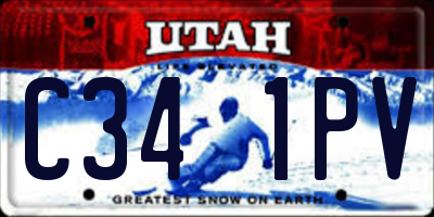 UT license plate C341PV