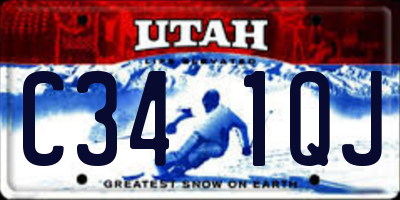 UT license plate C341QJ