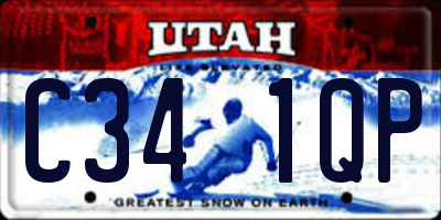 UT license plate C341QP