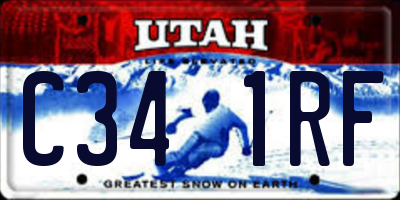 UT license plate C341RF
