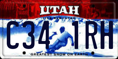 UT license plate C341RH