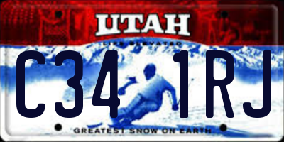 UT license plate C341RJ