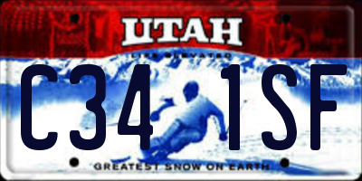 UT license plate C341SF