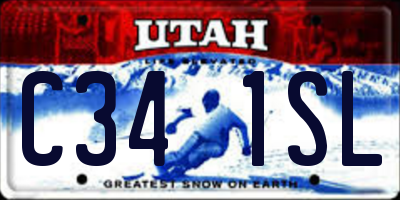 UT license plate C341SL