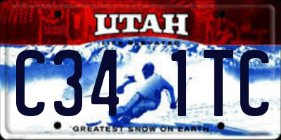 UT license plate C341TC