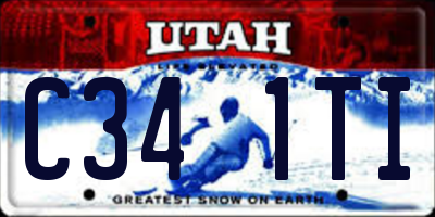 UT license plate C341TI