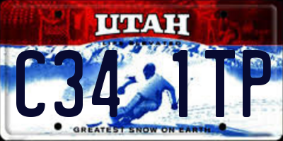 UT license plate C341TP