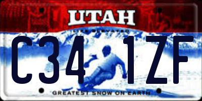 UT license plate C341ZF