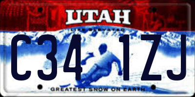 UT license plate C341ZJ