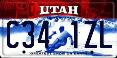 UT license plate C341ZL