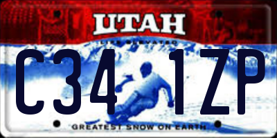 UT license plate C341ZP