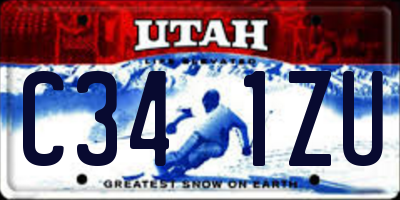 UT license plate C341ZU