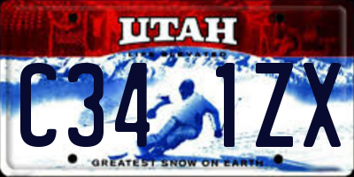 UT license plate C341ZX
