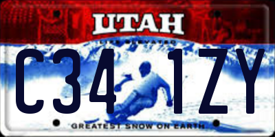UT license plate C341ZY