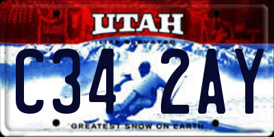 UT license plate C342AY
