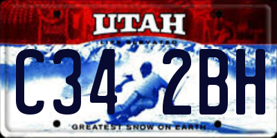 UT license plate C342BH