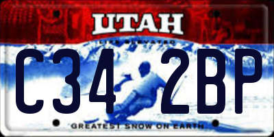 UT license plate C342BP