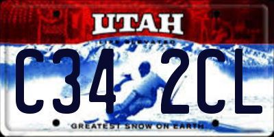 UT license plate C342CL