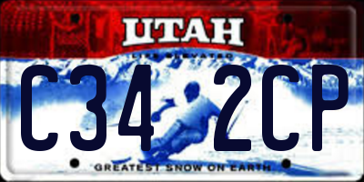 UT license plate C342CP