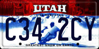 UT license plate C342CY