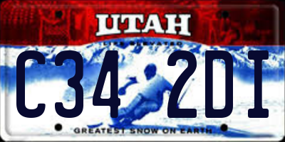 UT license plate C342DI