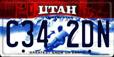 UT license plate C342DN