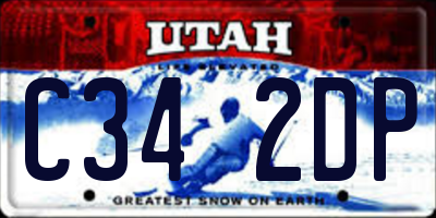 UT license plate C342DP