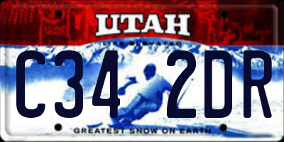 UT license plate C342DR