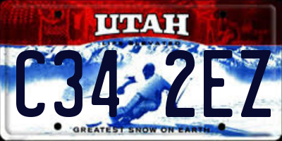 UT license plate C342EZ