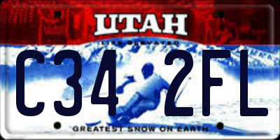 UT license plate C342FL
