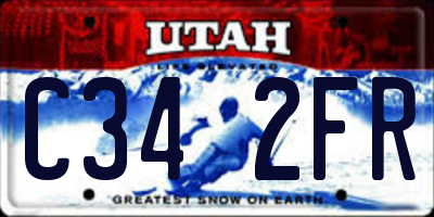 UT license plate C342FR