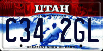 UT license plate C342GL