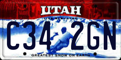 UT license plate C342GN