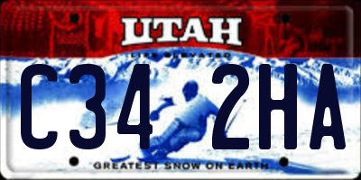 UT license plate C342HA