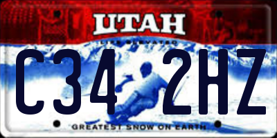 UT license plate C342HZ