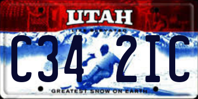 UT license plate C342IC