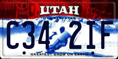 UT license plate C342IF